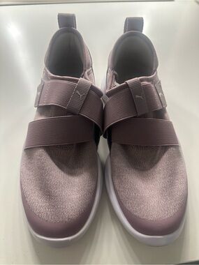 Puma Mauve Slip-On Cross-Strap Sneakers